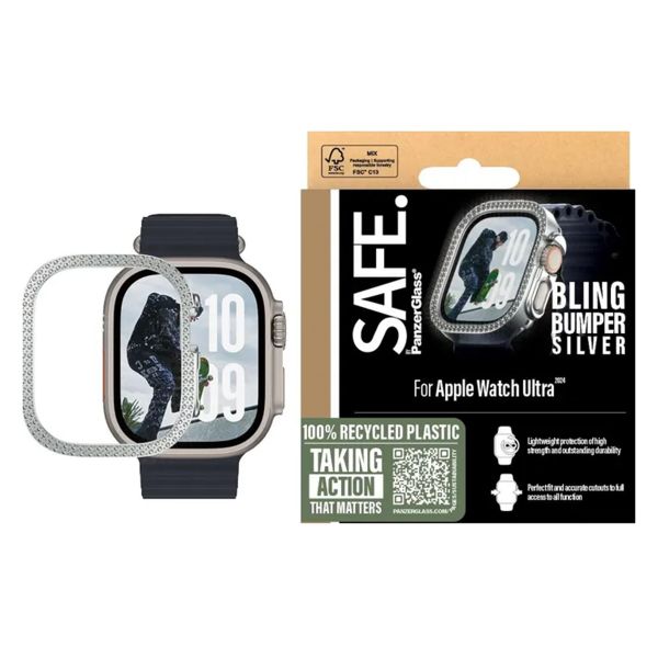 SAFE by PanzerGlass Bling Bumper für die Apple Watch 7-9 / SE 2024 - 45 mm - Silber