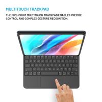 Fixed Typee QWERTY keyboard Klapphülle für das iPad Pro 11 (2024) M4 - Schwarz