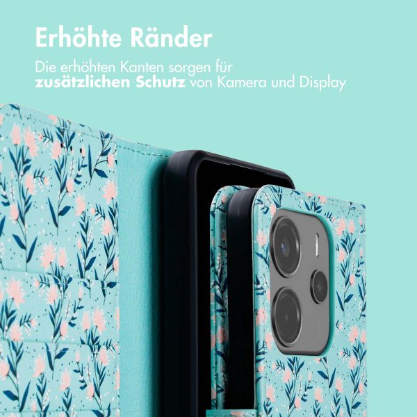 imoshion Design Klapphülle Xiaomi Redmi Note 14 (4G) - Blue Flowers