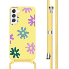 imoshion SilikonHülle design mit Band Samsung Galaxy S22 - Yellow Flower Distance