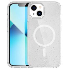 imoshion Sparkle Back Cover mit MagSafe Apple iPhone 14 - Glitzer Transparent