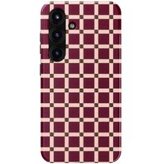 Selencia Vivid Back Cover Samsung Galaxy S25 - Check This Burgundy