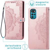 imoshion Mandala Klapphülle für das Motorola Moto G22 - Rose Gold