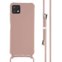 imoshion Silikonhülle mit Band für das Samsung Galaxy A22 (5G) - Sand Pink