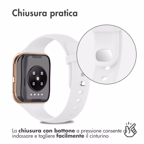 imoshion Silikon Sportarmband für Oppo Watch 46 mm - Weiß