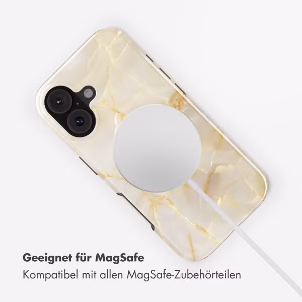 Selencia Vivid Rückabdeckung mit MagSafe Apple iPhone 17 - Golden Beige Marble