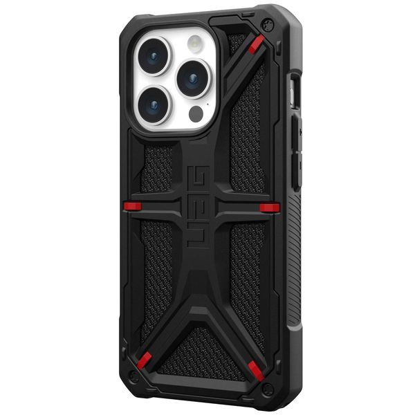 UAG Monarch Backcover für das iPhone 15 Pro - Kevlar Black