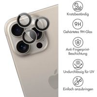 imoshion 2er-Pack Objektivschutz für Kamera für das Apple iPhone 15 Pro / 15 Pro Max - Natural Titanium