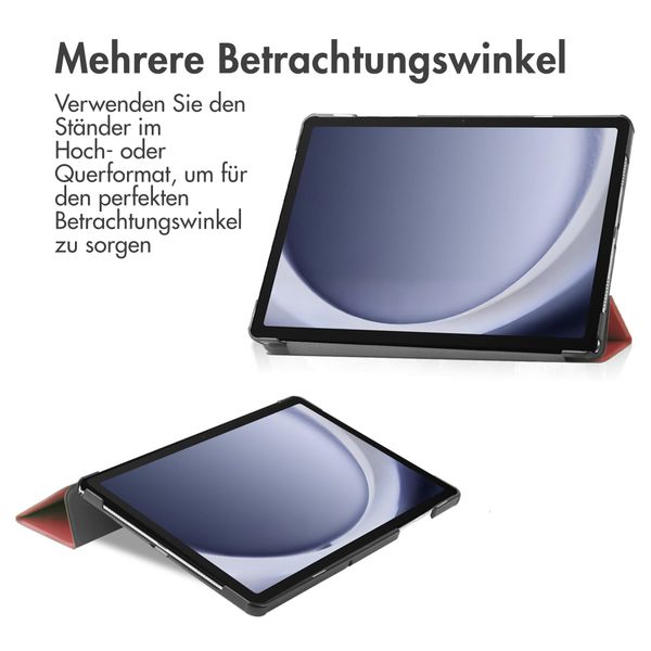 imoshion Trifold Klapphülle Samsung Galaxy Tab A9 Plus - Rot