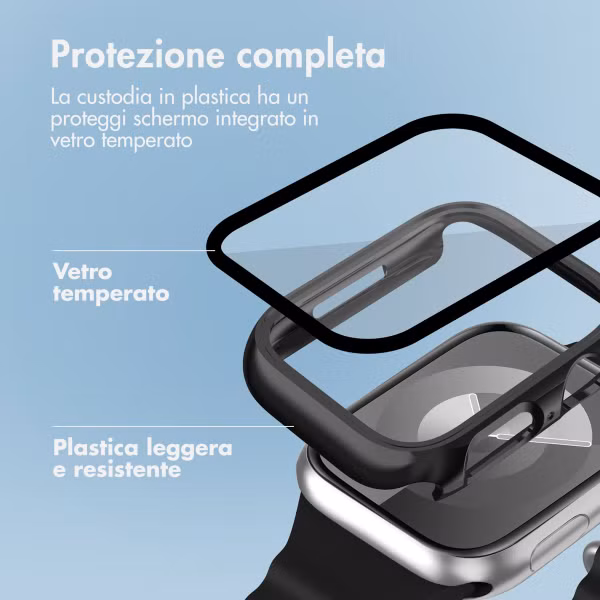 imoshion Full Cover glänzendes Hard Case Apple Watch 7 / 8 / 9 - 41 mm - Schwarz