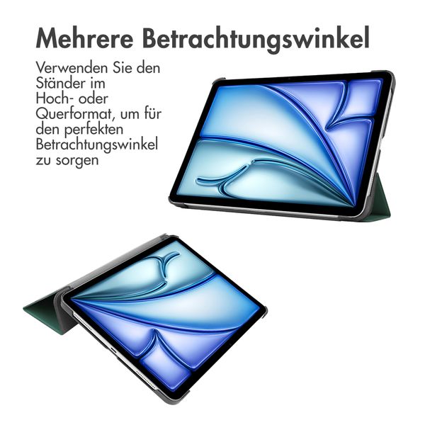 imoshion Trifold Klapphülle für das iPad Air 13 inch (2024) M2 - Dunkelgrün