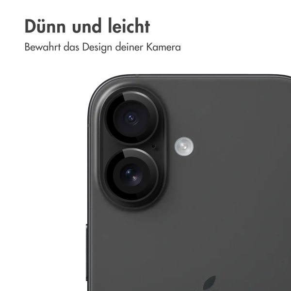 imoshion 2er-Pack Objektivschutz für Kamera für das Apple iPhone 17 / 16 / 16 Plus - Schwarz