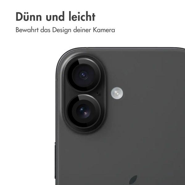 imoshion 2er-Pack Objektivschutz für Kamera für das iPhone 16 / 16 Plus - Schwarz