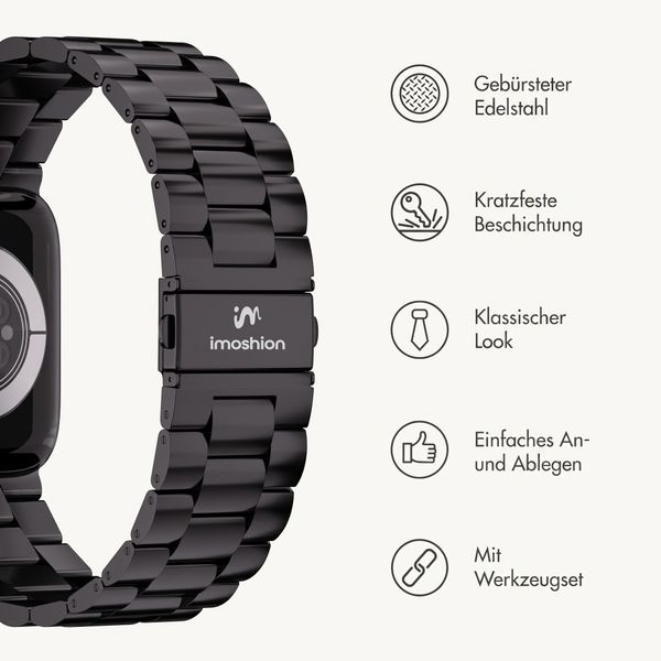imoshion Edelstahlarmband für Apple Watch | 38/40/41/42 mm - Schwarz