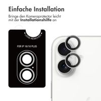 imoshion 2er-Pack Objektivschutz für Kamera für das Apple iPhone 16 / 16 Plus - Weiß