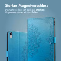 imoshion Mandala Klapphülle Apple iPad Air 11 Zoll (2025) M3 / (2024) M2 / Air 5 (2022) / Air 4 (2020) - Türkis