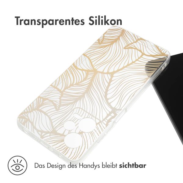 imoshion Design Hülle Xiaomi Redmi Note 12 Pro (5G) - Golden Leaves Transparent