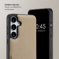 Selencia Nova HandyHülle mit Kordel und Kartenhalter Samsung Galaxy S24 Plus / S25 Plus - Beige