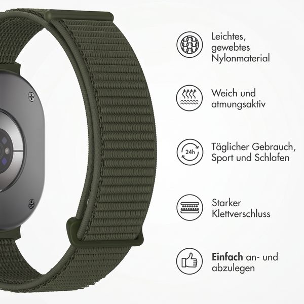 imoshion Nylonarmband für Samsung Galaxy Watch 8 (40/44mm) / Classic (46mm) - Army Green