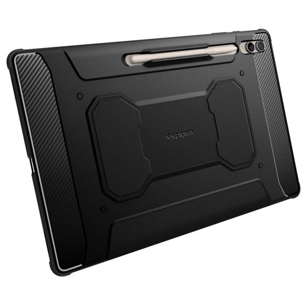 Spigen Rugged Armor Pro Klapphülle für das Samsung Galaxy Tab S9 Ultra - Schwarz