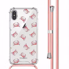imoshion Design Hülle mit Band Apple iPhone X / Xs - Crab Watercolor
