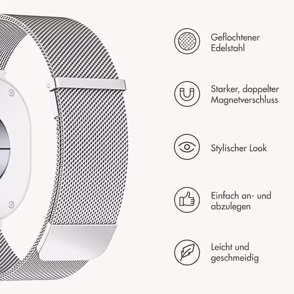 imoshion Mailändische Magnetarmband für Samsung Galaxy Watch Ultra 2 (2026) / Ultra (2024/2025) - Silber