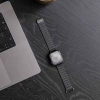 imoshion Magnetlederarmband für das Apple Watch Series 1 bis 10 / SE / Ultra (2) (44/45/46/49 mm) - Schwarz