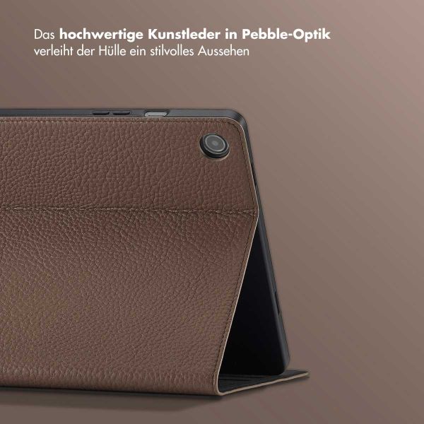 Selencia Riva Klapphülle Samsung Galaxy Tab A9 Plus - Mocha Brown