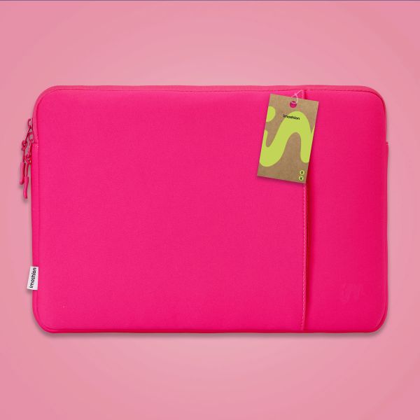 imoshion Laptop Hülle 15-16 Zoll - Laptop Sleeve mit Fach - Hot Pink