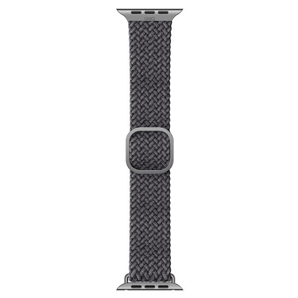 Uniq Aspen Geflochtenes Armband für das  Apple Watch Series 1 t/m 9 / SE (38/40/41 mm) | Series 10 / 11 (42 mm) - Granite Grey