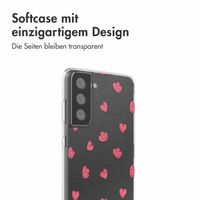 imoshion  Design Hülle für das Samsung Galaxy S21 FE - Dusty Rose Connected Hearts