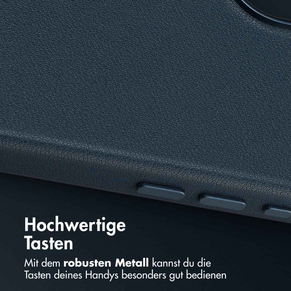 Accezz MagSafe Leather Backcover Apple iPhone 17 - Nightfall Blue