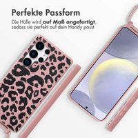 imoshion Silikonhülle design mit Band für das Samsung Galaxy S25 Ultra - Animal Pink