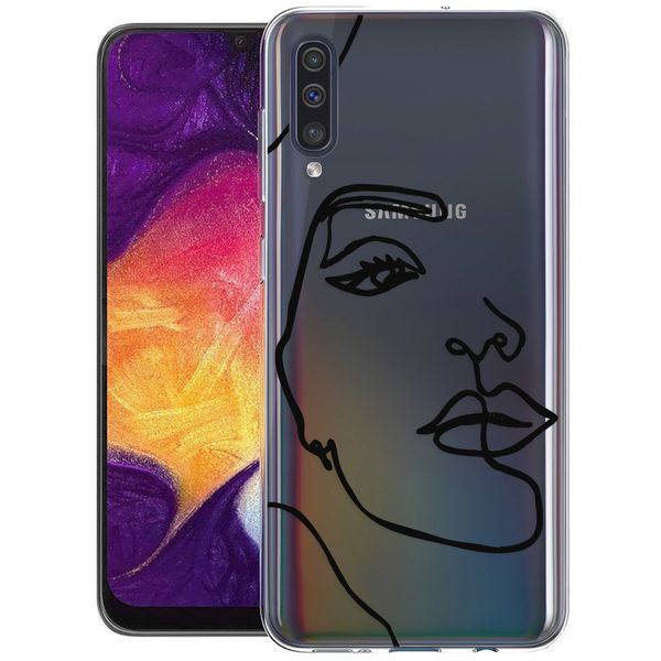 imoshion Design Hülle Samsung Galaxy A50 / A30s - Abstraktes Gesicht