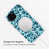 Selencia Vivid Tough Back Cover mit MagSafe für das iPhone 15 - Wild Spots Light Blue