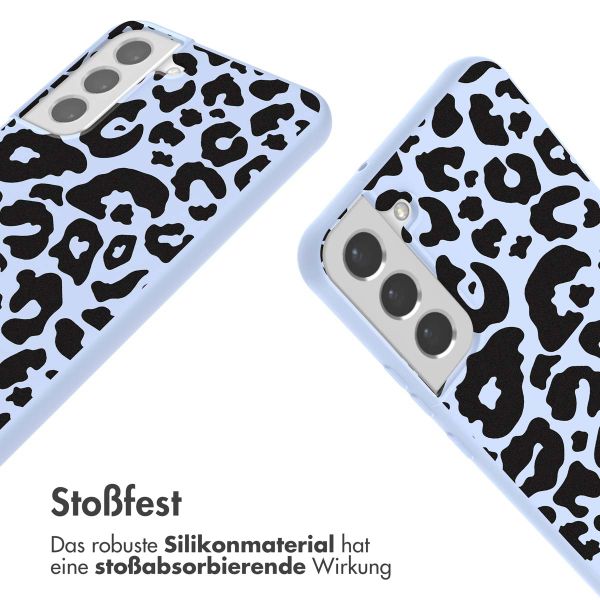 imoshion Silikonhülle design mit Band für das Samsung Galaxy S22 - Animal Lila