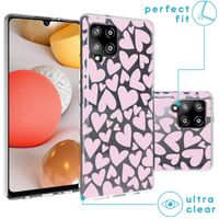 imoshion Design Hülle Samsung Galaxy A42 - Herzen - Rosa