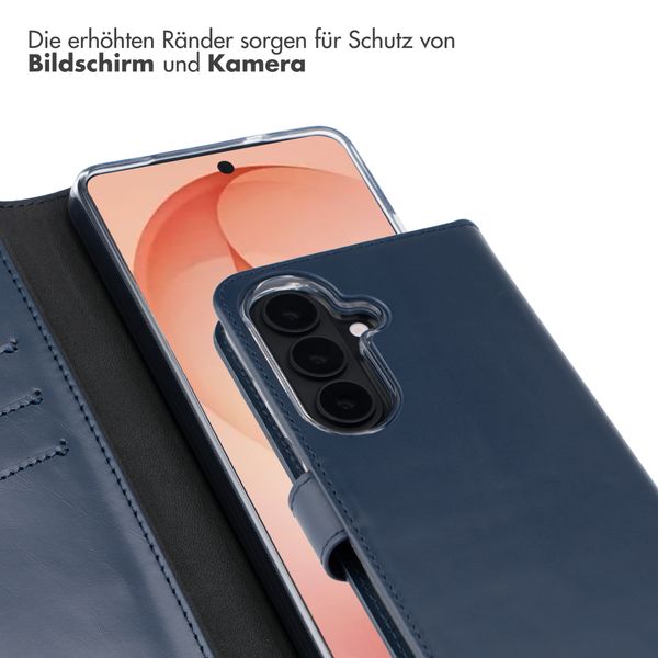 Selencia Echtleder Klapphülle Samsung Galaxy S26 Plus - Dunkelblau