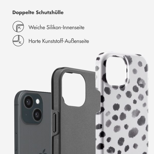 Selencia Vivid Tough Back Cover für das iPhone 15  - Trendy Leopard