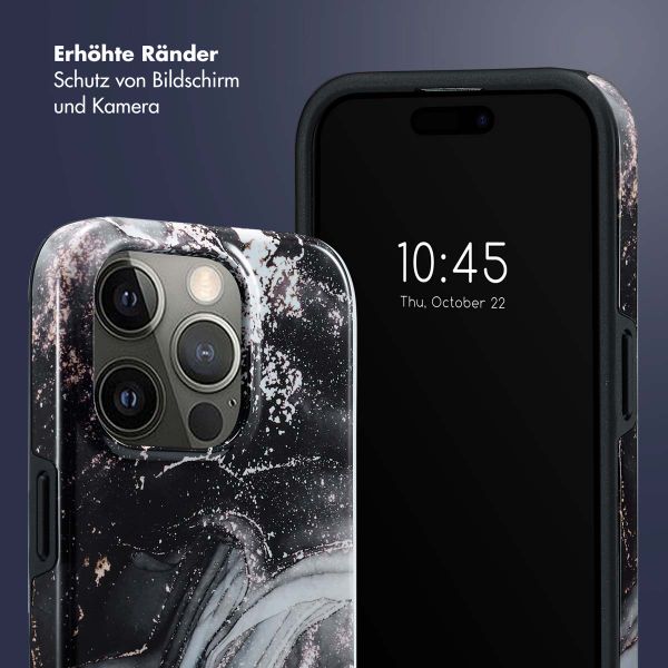 Selencia Vivid Back Cover Apple iPhone 15 Pro - Chic Marble Black