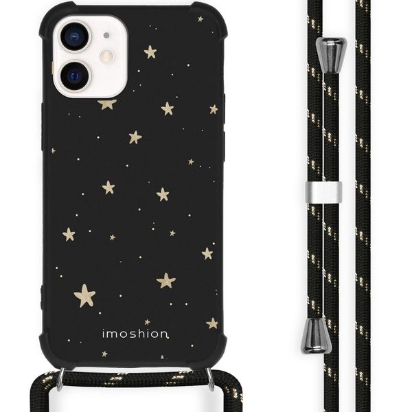 imoshion Design Hülle mit Band für das iPhone 12 Mini - Stars Gold