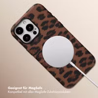 Selencia Sabi Backcover Leopardenmuster mit MagSafe Apple iPhone 15 Pro Max - Mocha Brown