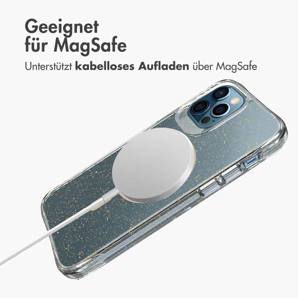imoshion Klare Glitter Backcover mit MagSafe Apple iPhone 12 (Pro) - Gold