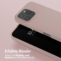 Selencia Silikonhülle mit abnehmbarem Band für das Apple iPhone 16 Pro - Sand Pink