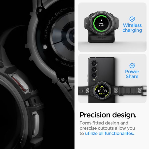 Spigen Rugged Armor™ Pro Case für die Samsung Galaxy Watch 5 Pro - 45 mm - Schwarz