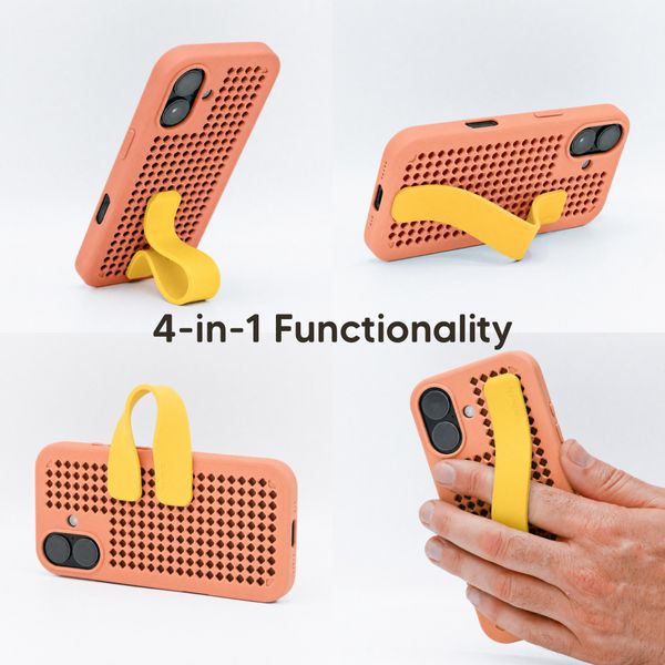 Callbuddy Multifunktionales Armband für das Apple iPhone 17 / 17e / 16e / 15 / 14 / 13 - Yellow