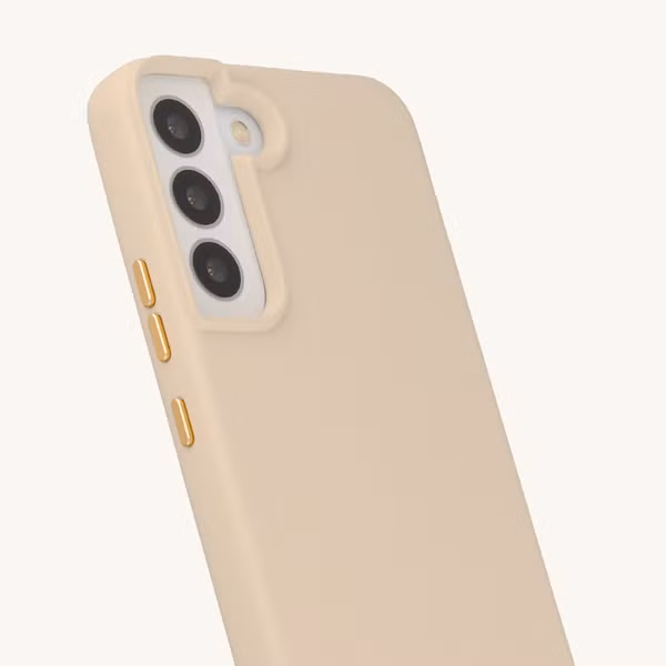 Selencia Rivièra Backcover mit MagSafe mit abnehmbaren Haken Samsung Galaxy S22 - Milky Latte