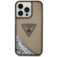 Guess Liquid Glitter Back Cover für das iPhone 14 Pro Max - Schwarz