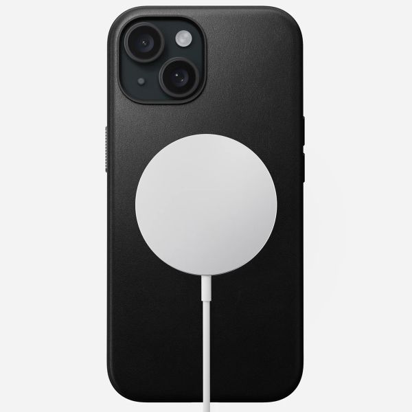 Nomad Modern Leather Case mit MagSafe Apple iPhone 15 - Schwarz