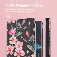 imoshion Design Slim Hard Case Sleepcover mit Stand für das Kobo Libra Colour / Tolino Vision Color - Blossom